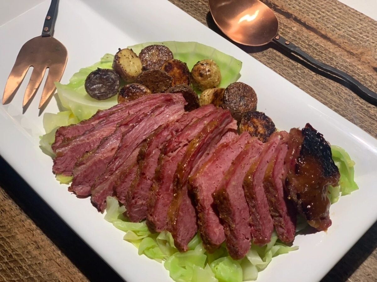 Brown SugarDijon Crusted Corned Beef Treks & Bites