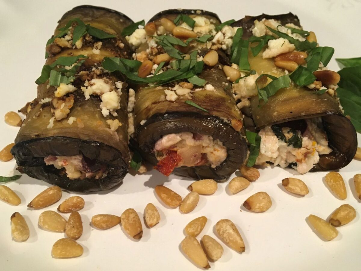 Mediterranean Eggplant Roulades - Treks & Bites ®️