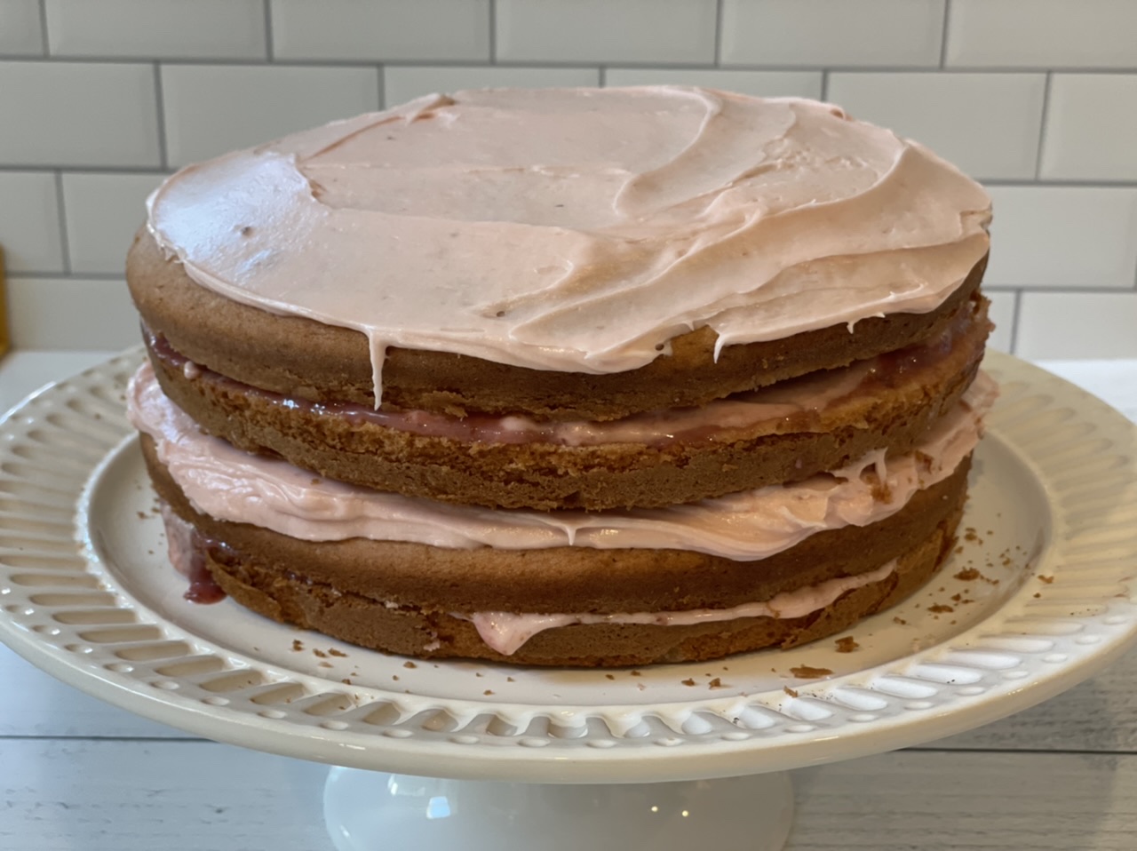 Chocolate Buttercream Victoria Sponge Cake | Tin and Thyme