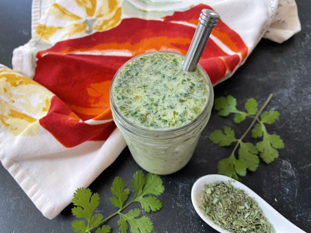 Grilled Salmon Cobb Salad with Cilantro Buttermilk Dressing Treks & Bites