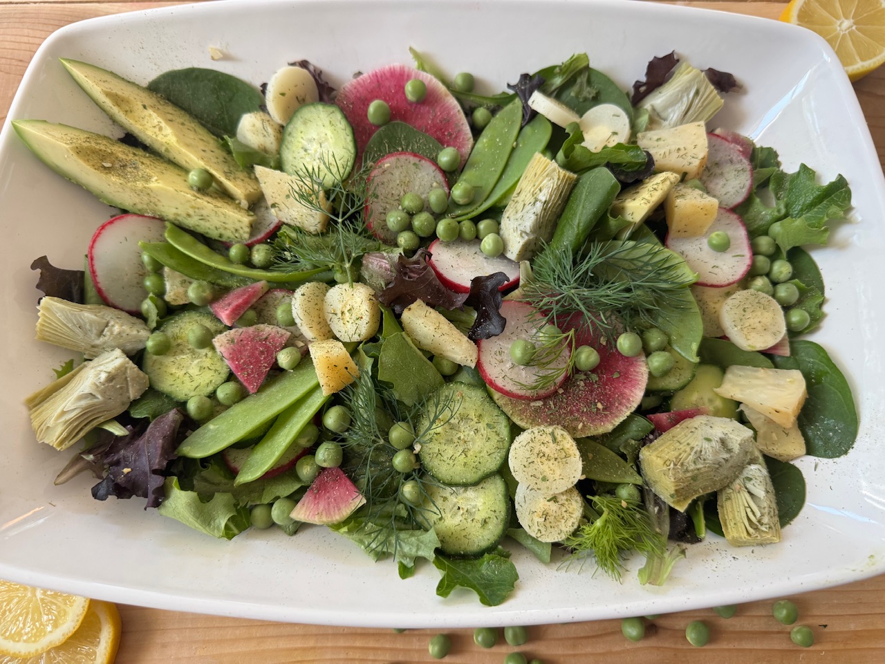Treks Spring Medley Garden Salad with Dijon Ranch Herb Vinaigrette 1 Treks IMG 7596